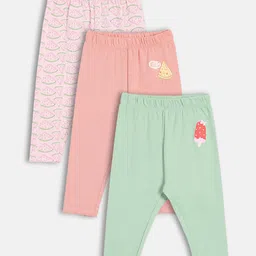 MINI KLUB Cotton Knit Pack Of 3 Ice Cream & Watermelons Printed Diaper Pajamas - Multi Colour-picture-37