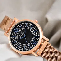 LOUIS DEVIN Women Textured Straps Analogue Watch LD-RG194-BLK.-picture-46