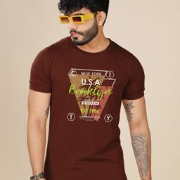 INKMAN Men Bio Finish Graphic Printed Round Neck Cotton T-shirt-image-80