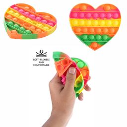 Aditi Toys Heart Shape Glow in The Dark Pop it Bubble Fidget Toy - Multicolor image 3