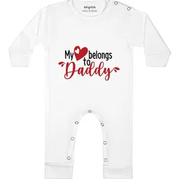 Arvesa My Heart Belong to Daddy Printed Bodysuit-image-69