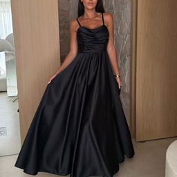JC Mode Women Shoulder Straps Fit and Flare Maxi Dress-picture-37