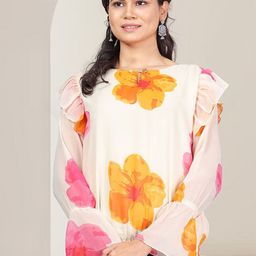 VAAZI CREATOR Floral Print Georgette Top-image-44