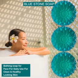 GROOVY Set Of 3 Blue Stone Soap - 100 g Each-19