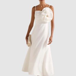 Forever New Felicia Petite Shoulder Straps Floral Corsage Fit & Flare Midi Dress-image-80