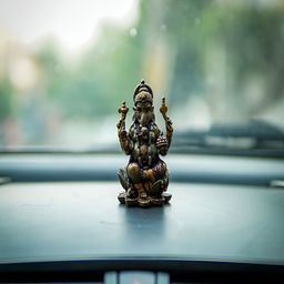 Craftlayout Statue Bronze And Black Ganesha Religious Idol Showpiece-24