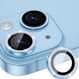 CASENED Back Camera Lens Glass Protector for iPhone 15, 15 Plus, iPhone 14, 14 Plus, iPhon 16e-image-1