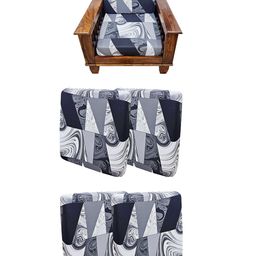 ohello Black & Grey 4 Pieces Sofa Covers-image-59