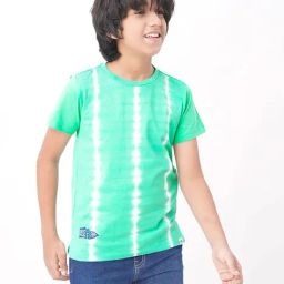 Edheads Kids Green Cotton Ombre T-Shirt-image-65
