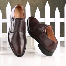 Clog London Men's Brown Monk Shoes-image-15