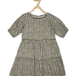 Peter England Kids Olive Floral Print Dress-image-31