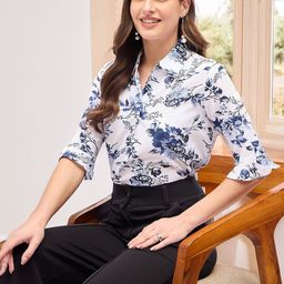 DressBerry Women Floral Printed Bell Sleeves Top-image-81