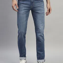 Cantabil Men Original Straight Fit Mid-Rise Heavy Fade Stretchable Jeans-image-60