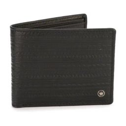 Louis Philippe Black Textured Leather Bi-Fold Wallet for Men-15