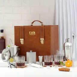 Party Starter Personalized Portable Bar Set - Tan-image-86