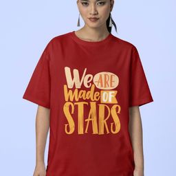 Reifica Women Typography Printed Drop-Shoulder Sleeves Pockets T-shirt-image-26