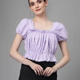 Global Republic Lilac Embroidered Top-image-95