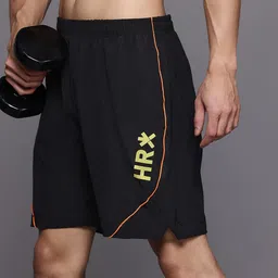 HRX by Hrithik Roshan Men Brand-Logo Print Rapid-Dry Training Shorts-picture-42