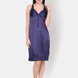 Ms.Lingies Blue Lace Work Chemise-image-46
