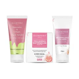 Glamveda Watermelon & Collagen Face Wash, Facial Kit and Peel Off Mask Combo-image-24
