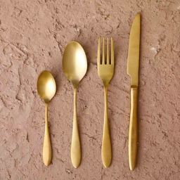 Home4U Elio Gold Stainless Steel Dinner Spoon (6 Pcs)-picture-45