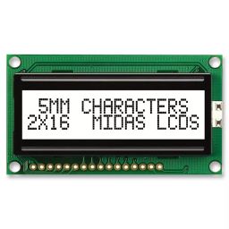 MIDAS DISPLAYS DISPLAY, ALPHANUMERIC, 16X2, WHITE, MC21605H6W-FPTLW-V2-image-57
