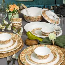Servewell Badami Melamine 31 Pcs Dinner Set-image-1