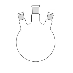 Omsons Germany 5000 ml Angular Three Necks Round Bottom Flask 128/14 image 2