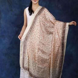 Exotic India Ethnic Motifs Printed Art Silk Dupatta-4