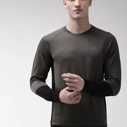 Alcis Men Charcoal Grey Solid Training Sweatshirt-picture-4