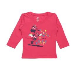 Bodycare Kids Pink Minnie Print Full Sleeves T-Shirt-image-2