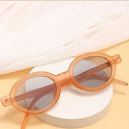 AUGEN Unisex Grey Lens & White Oval Sunglasses with-10