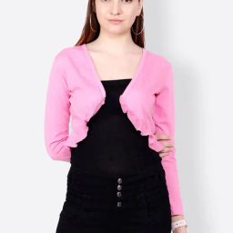 Cation Pink Full Sleeves Shrug-10