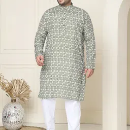 SOJANYA PLUS Men Ethnic Motifs Printed Regular Pure Cotton Kurta with Pyjamas-picture-28
