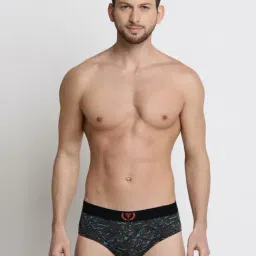 van heusen Vh Innerwear Black Cotton Regular Fit Printed Briefs-picture-31