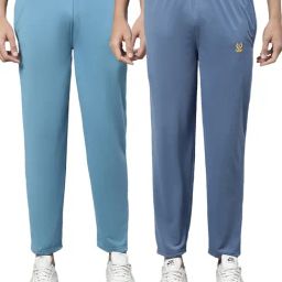 Vimal Jonney Blue & Indigo Cotton Lounge Pants - Pack of 2-image-85