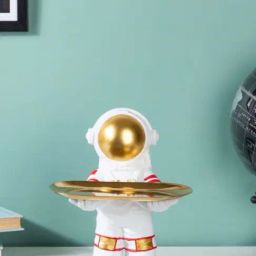 Nestasia Trending Resin Made Matte White With Golden Detailing Chess Queen Decorative Showpiece 14"-image-1