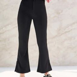 Styli Black High Rise Flare Pants-image-37