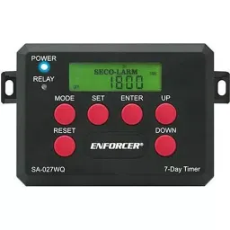 SECO-LARM 7-Day Timer, 12-24Vac/Dc, Relay O/P, SA-027WQ-33