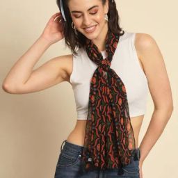 Trend Arrest Black Printed Scarf-picture-23