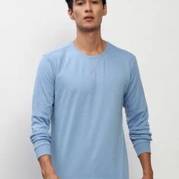 SHOWOFF Blue Slim Fit Self Pattern Sweatshirt-image-41