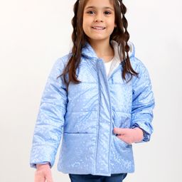 Babyhug Full Sleeves Dots Printed Winter Wear Hooded Jacket - Blue-image-83