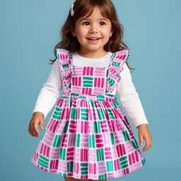 Doodle Poodle Interlock Knit Printed Frock With Full Sleeves Inner Tee With Butterfly Print - White-picture-12