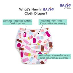SuperBottoms BASIC Reusable Cloth Diaper for babies 3m-3Years Freesize Adjustable, Washable and Reusable Pack of 3 image 2