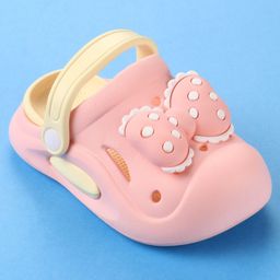 Oh! Pair Slip on Clogs with Bow Applique -  Rose Red image 3