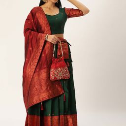 DIVASTRI Semi-Stitched Lehenga & Unstitched Blouse With Dupatta-50