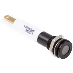 RS PRO White Panel Mount Indicator 110V AC, Mounting Hole Size 8 mm, IP Rating IP67, Model No 8462813-7