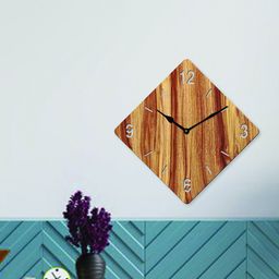 Freny Exim Beige Analogue Wood Wall Clock-52