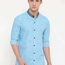 Cross Court Men Slim Fit Opaque Casual Shirt-image-86