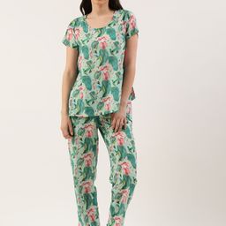 Clt s Floral Printed Night Suit-image-14
